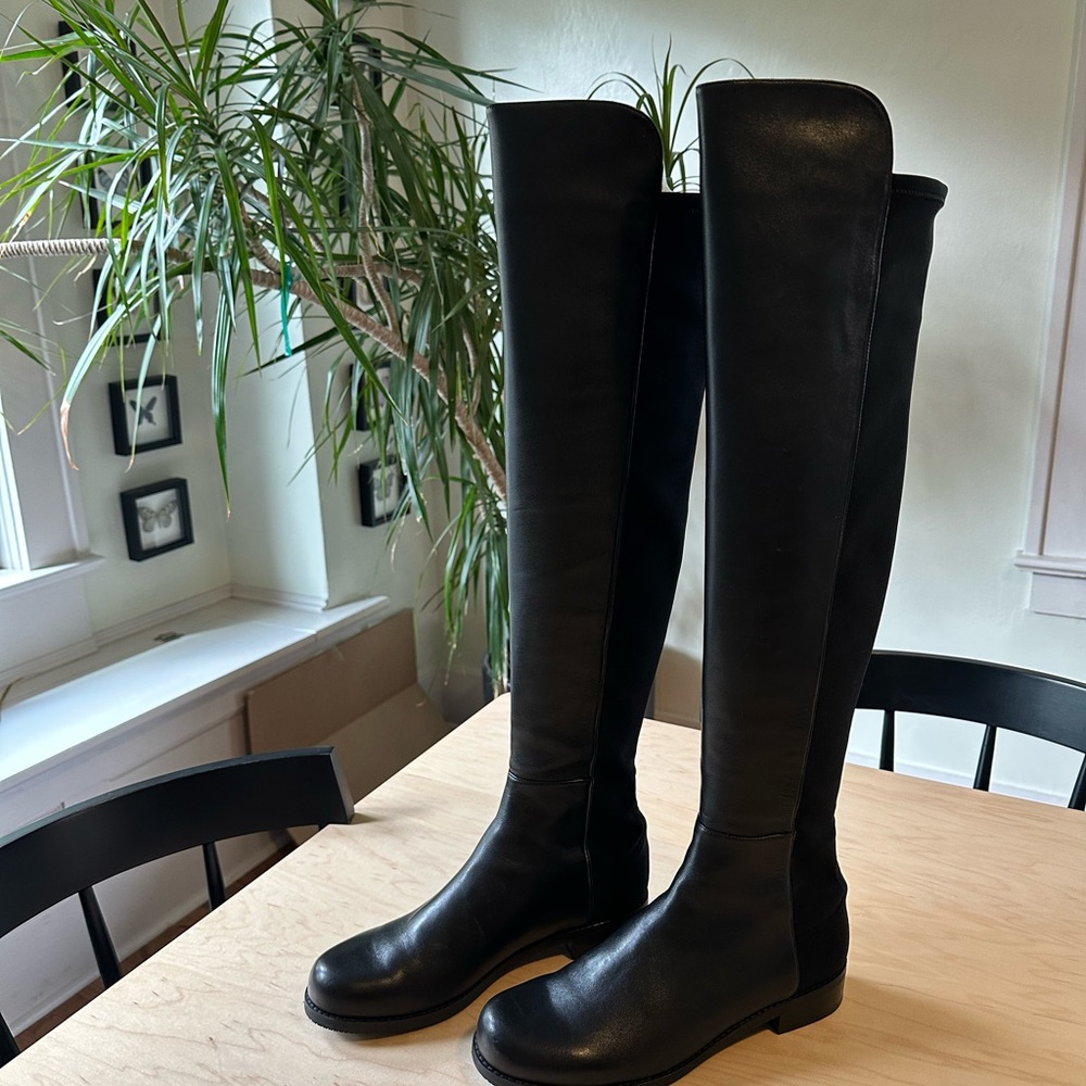 Stuart Weitzman 5050 Black Over-the-Knee Boots